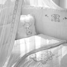 Детское постельное белье в кроватку Funnababy Lovely Bear (Белый), 3 предмета