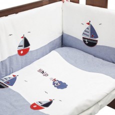 Детское постельное белье в кроватку Funnababy Marine (Голубой), 3 предмета