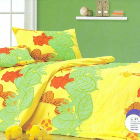 Детское постельное белье Сайлид C-36 Желтый, 1.5 спальный