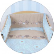 Детское постельное белье в кроватку Ceba Baby Birdies (Голубой), Lux принт
