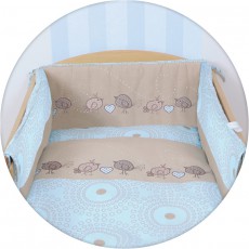 Детское постельное белье в кроватку Ceba Baby Birdies (Голубой), Lux принт