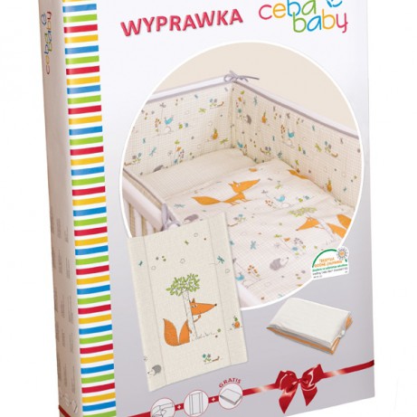 Комплект в кроватку Layette Ceba Baby Fox Ecru W-816-059-170,120x60