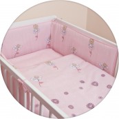 Детское постельное белье в кроватку Ceba Baby Daisies (Розовый), для девочки