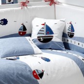 Комплект в кроватку для новорожденных Funnababy Marine (Синий),120x60