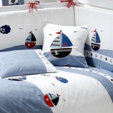 Комплект в кроватку для новорожденных Funnababy Marine (Синий),120x60