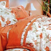 Постельное белье с вышивкой Сайлид D-97 (Оранжевый), 2-х спальный