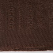 Вязанный плед Коса (шоколад), Полуторный 150x200