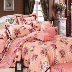 Постельное белье с вышивкой Сайлид D-132 Розовый 2-х спальный