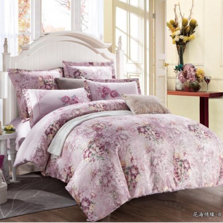 Постельное белье с вышивкой Сайлид D-144-2 Розовый, 2-х спальный