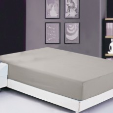 Постельные простыни на резинке PRMF-06 (Серый), 1 спальный 90 200