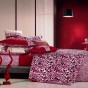 Постельное белье шелк-сатин Фамилье SDS-32 Красный, 2-х спальный