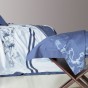 Постельное белье с вышивкой Фамилье ES-04 Синий, 1.5 спальный