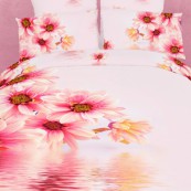 Постельное белье сатин люкс Фамилье RS-88 (Розовый), 2-х спальный (4 наволочки)