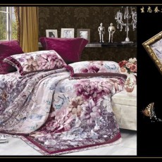 Постельное белье с вышивкой Сайлид D-149 Фиолетовый 2-х спальный