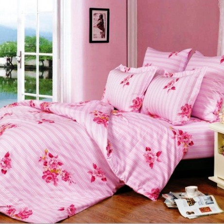 Постельное белье поплин Сайлид A-134 Розовый, 1.5 спальный