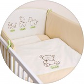 Постельное для новорожденных Ceba Baby Little Zoo (Beige), с вышивкой