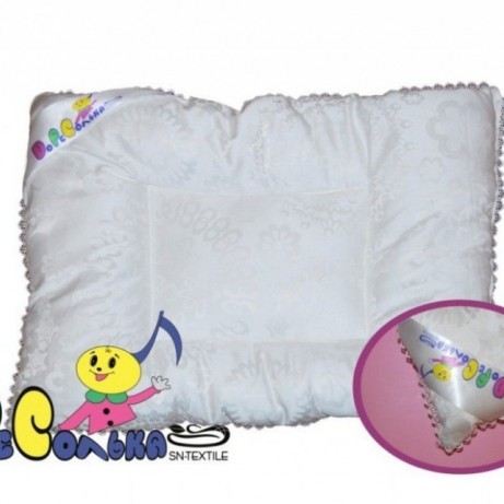 Детская подушка СН-Текстиль Кружевное Облачко Белый, для новорожденных