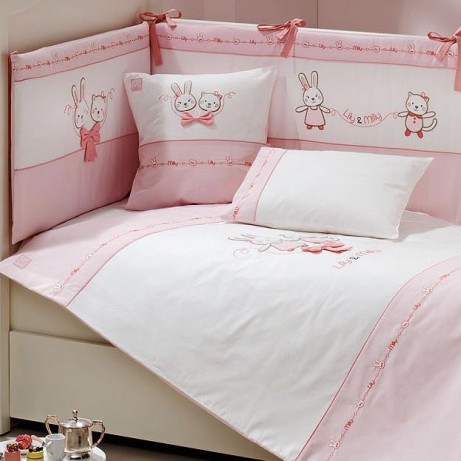 Детское постельное белье в кроватку Funnababy Lily Milly Розовый, для девочки
