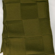 Вязанный плед Квадрат хаки Полуторный 165x210